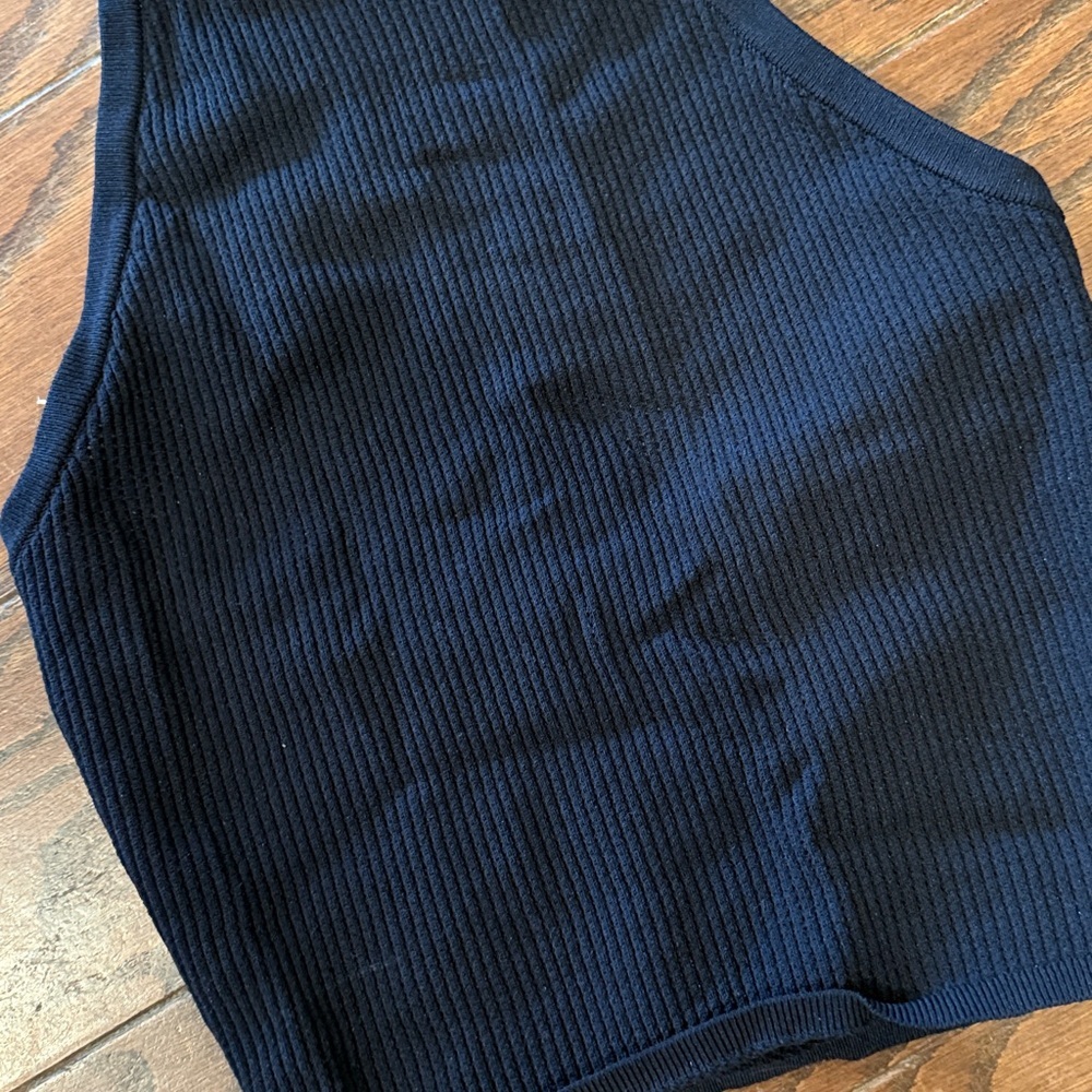 PacSun LA Hearts NWT black ribbed halter top, small - Picture 3 of 6